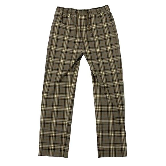 H&M Relaxed fit Beige Plaid Autumn Unisex Plaid Pants - Picture 1 of 4